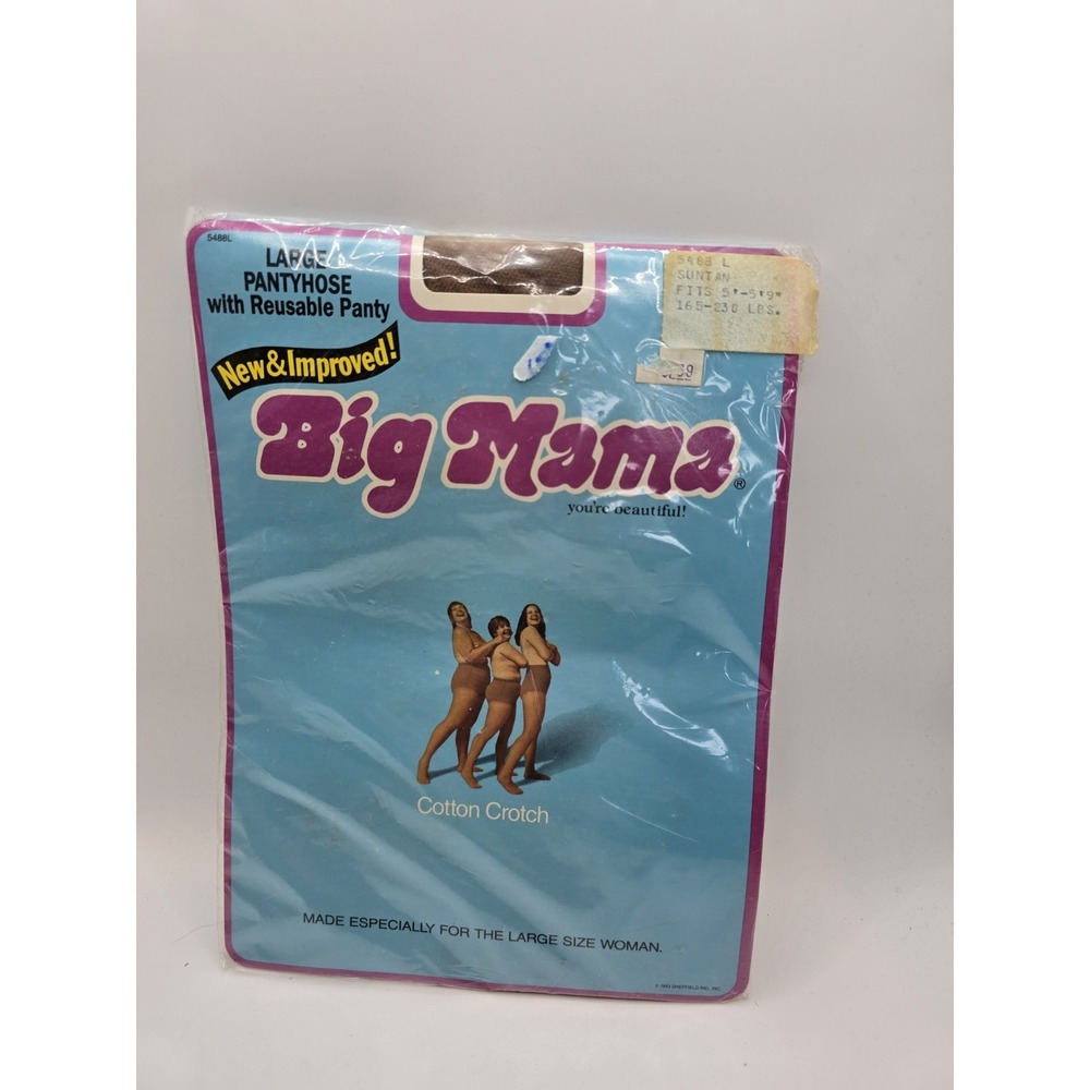 Vintage Big Mama Large Pantyhose Cotton‎ Crotch Vintage